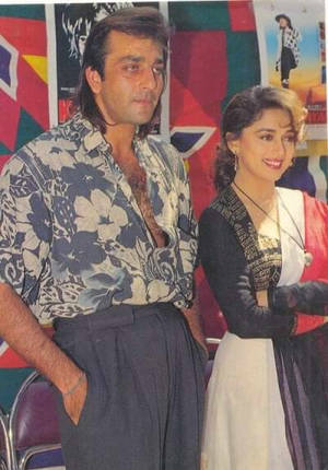 Sanjay And Madhuri For Khalnayak Wallpaper