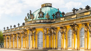 Sanssouci Palace Exterior In Potsdam Wallpaper