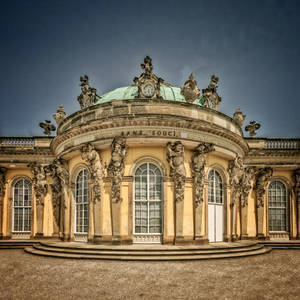 Sanssouci Palace Potsdam Dark Sky Wallpaper