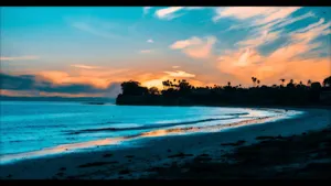 Santa Barbara Beach Ucsb Sunset Wallpaper