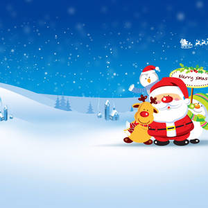 Santa Claus 4k Cartoon Wallpaper