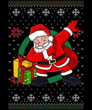 Santa Claus Dabbing Christmas Sweater Wallpaper