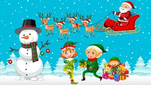 Santa's Elves At Work In His Workshop Wallpaper
