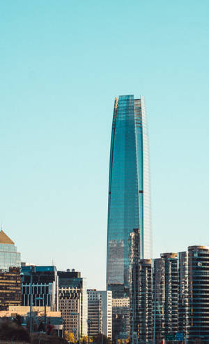 Santiago Chile Costanera Center Blue Sky Wallpaper