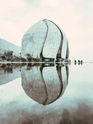 Santiago Chile Templo Reflection Wallpaper