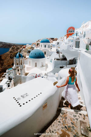 Santorini Photoshoot Wallpaper