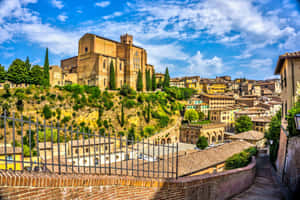 Santuario Casa Di Santa Caterina In Siena Italy Wallpaper