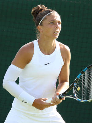 Sara Errani Focused Expression Wallpaper