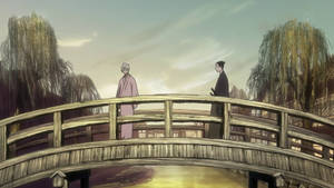 Saraiya Goyou Yaichi On Bridge Wallpaper