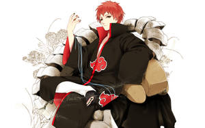 Sasori Sitting Akatsuki Pc Wallpaper