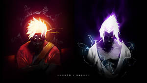 Sasuke And His Lifelong Rival Naruto, Showing The Intensity Of Their Rivalry Wallpaper