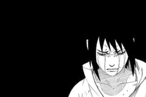 Sasuke Uchiha Manga Portrait B W Wallpaper