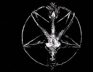 Satanic Goat Skull Art Wallpaper