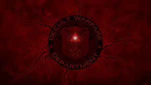 Satanic Occult In Red Art Wallpaper