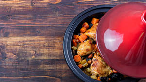 Savory Chicken Tajine - Moroccan Culinary Delight Wallpaper