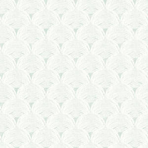 Scallops Pattern Gray And White Wallpaper