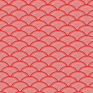 Scallops Pattern Red Aesthetic Wallpaper