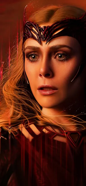 Scarlet Witch Intense Gaze Wallpaper