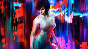 Scarlett Johansson In The Movie Ghost In The Shell Wallpaper