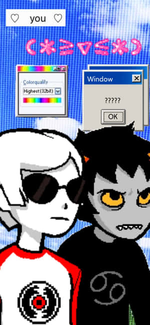 Scenecore Dave Strider Karkat Vantas Wallpaper