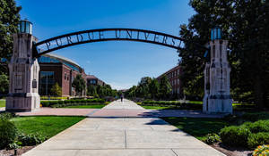 Scenic Walkway At Purdue University Wallpaper