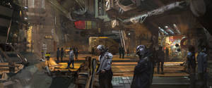 Sci-fi Landscape Slums Wallpaper