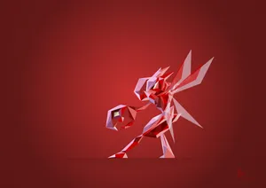 Scizor Geometric Art Wallpaper