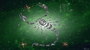 Scorpio Gems Green Wallpaper