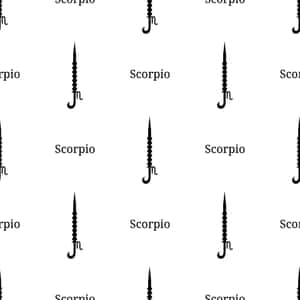 Scorpio Sword Zodiac Seamless Wallpaper