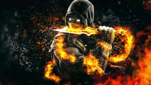 Scorpion From The Mortal Kombat Game Series Wallpaper