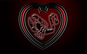 Scorpion Heart Dark Abstract Art Wallpaper