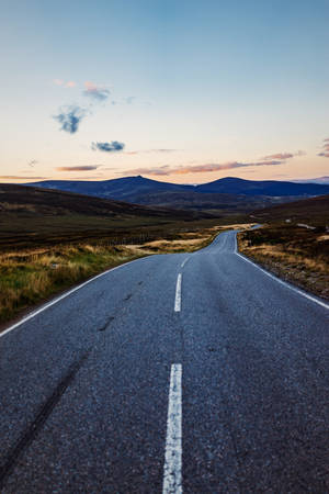 Scotland Asphalted Road Wallpaper