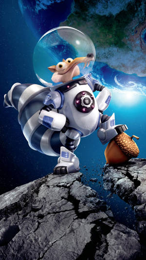 Scrat The Astronaut Ice Age Collision Wallpaper