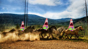 Screaming Funny Patricks Wallpaper