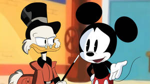 Scrooge Mcduck And Mickey Mouse Wallpaper