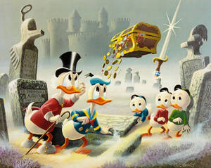 Scrooge Mcduck In Cemetery Wallpaper