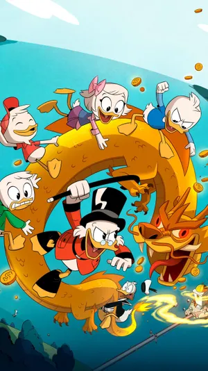 Scrooge Mcduck Kids Dragon Wallpaper