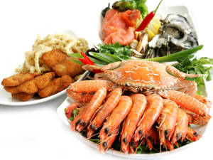 Seafood Crustacean Salad Wallpaper