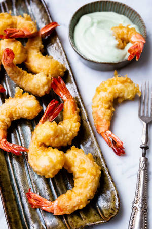 Seafood Fried Tempura Wallpaper