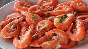 Seafood Sautéed Shrimp Wallpaper