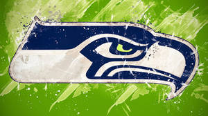 Seahawks Logo Smudged Green Art Wallpaper