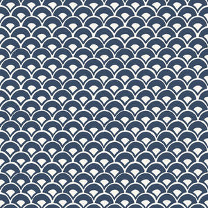 Seamless Art Deco Scallop Fish Scale Pattern Wallpaper
