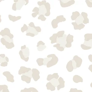 Seamless White Leopard Print Wallpaper