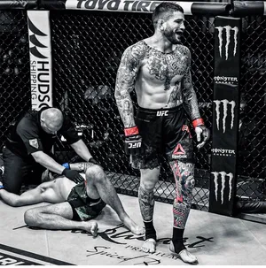 Sean Brady In Fierce Combat With Michael Chiesa Wallpaper