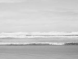 Seaside Light Grey Aesthetic Wallpaper