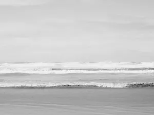 Seaside Light Grey Aesthetic Wallpaper