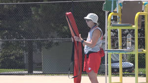 Seasoned Lifeguard Barbara Linnehan Smith On Duty Wallpaper