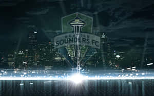 Seattle Sounders Fc Stylized Team Logo Wallpaper