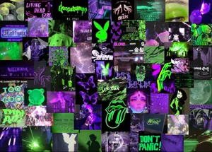 Seeing Green And Purple In A Whole New Light Wallpaper