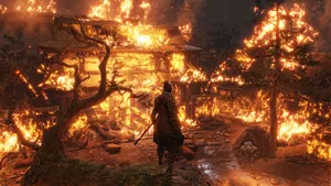 Sekiro And Burning Village Wallpaper